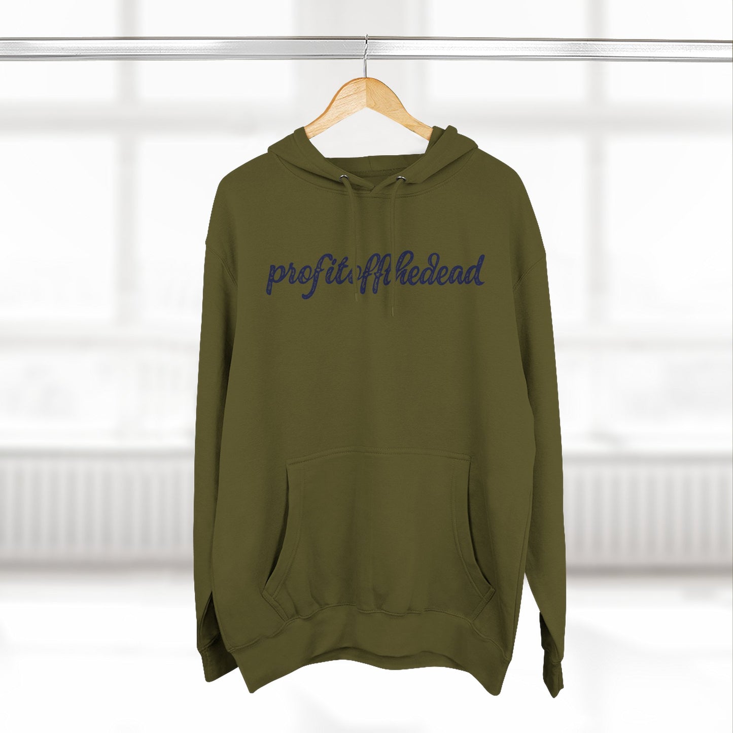 "Profit Off The Dead" Three-Panel Fleece Hoodie