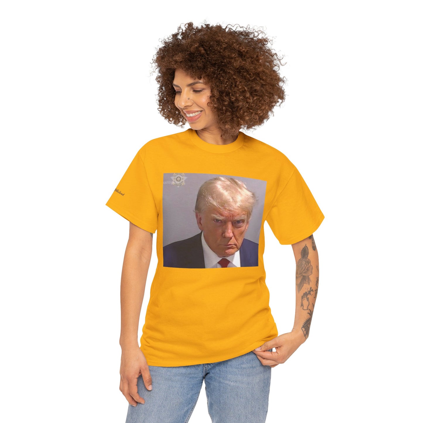 "Mug Shots Trump" Unisex Heavy Cotton Tee