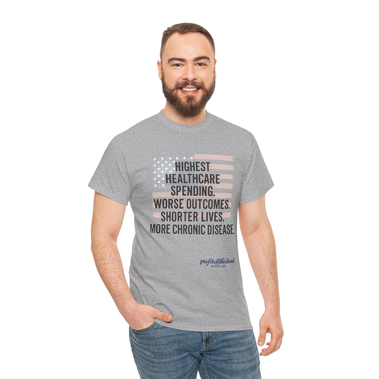 "Healthy America" Unisex Heavy Cotton Tee