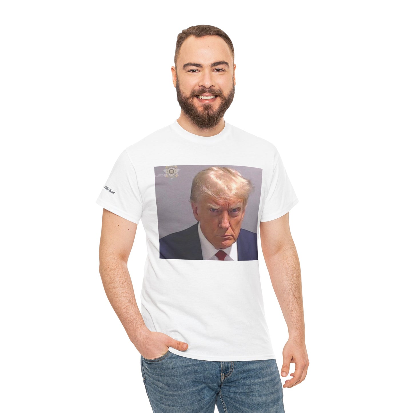 "Mug Shots Trump" Unisex Heavy Cotton Tee