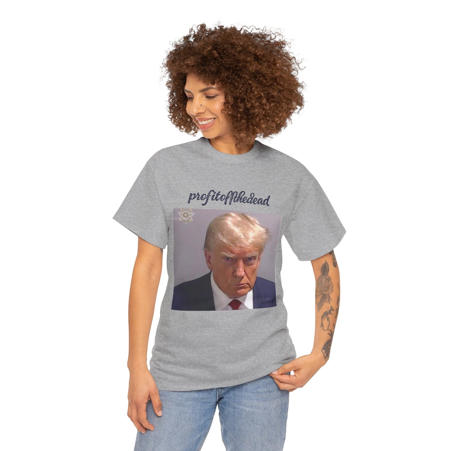 "Trump Mug Shot" Unisex Heavy Cotton Tee