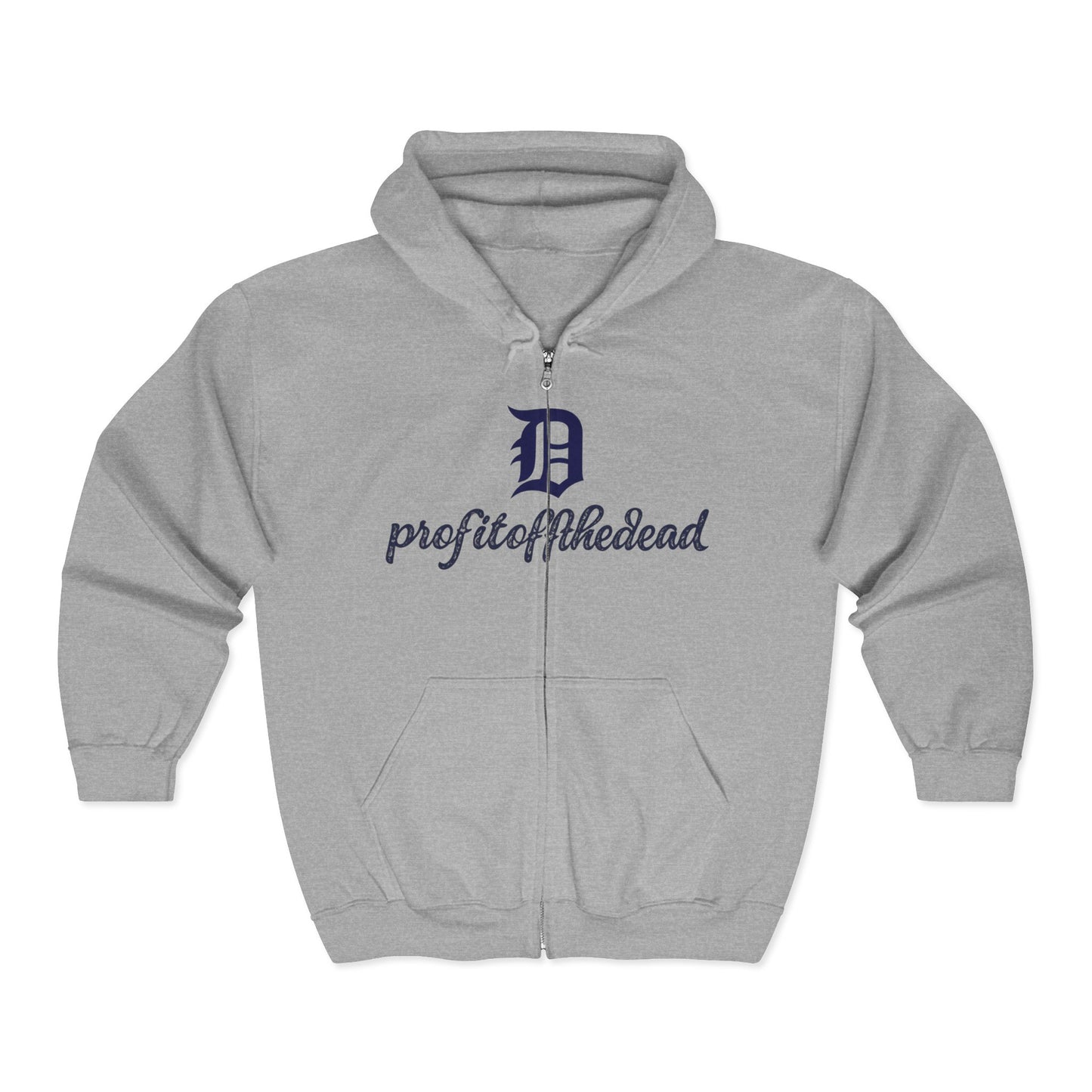 "Profit Off The Dead" Heavy Blend™ Full Zip Hooded Sweatshirt