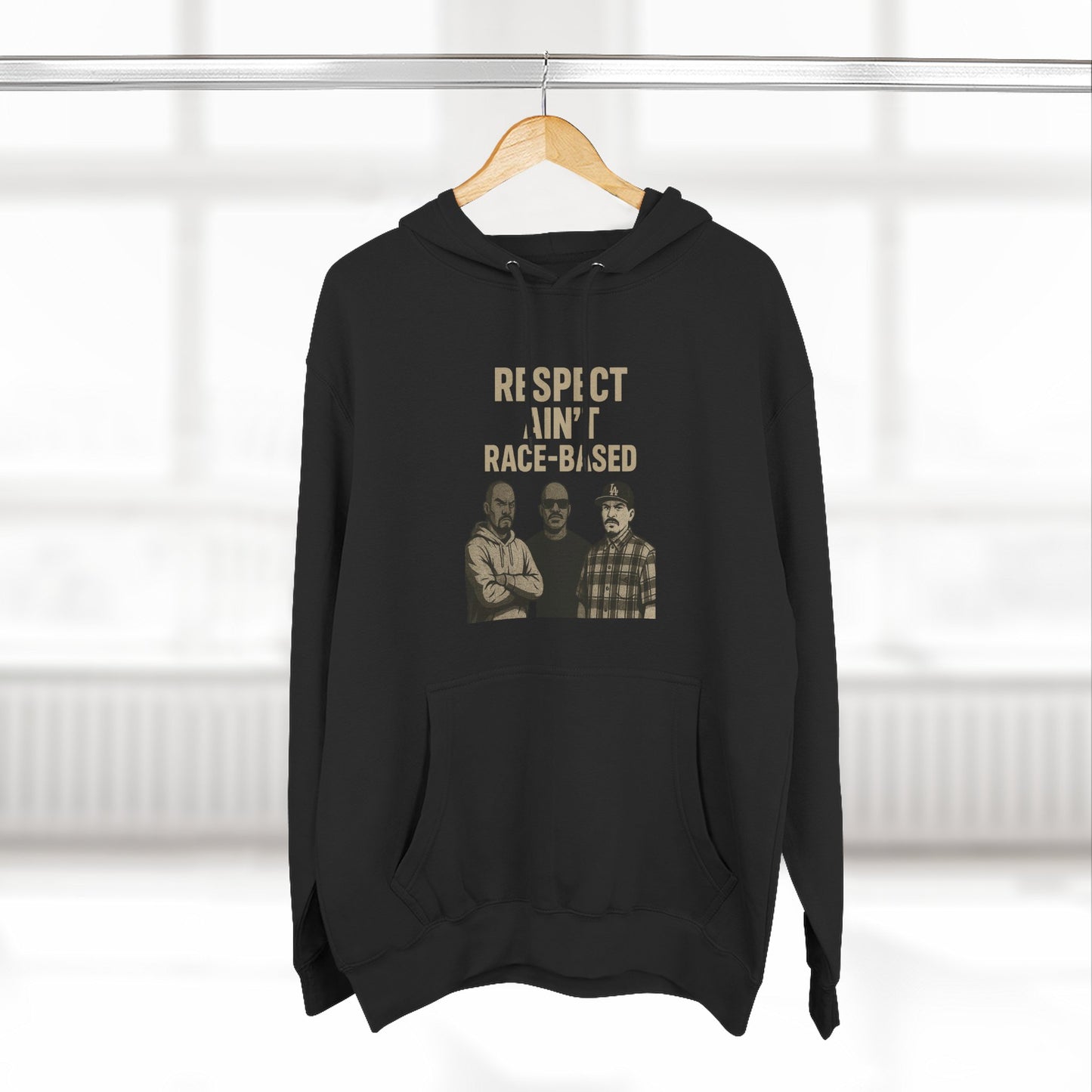 "Respect" Three-Panel Fleece Hoodie