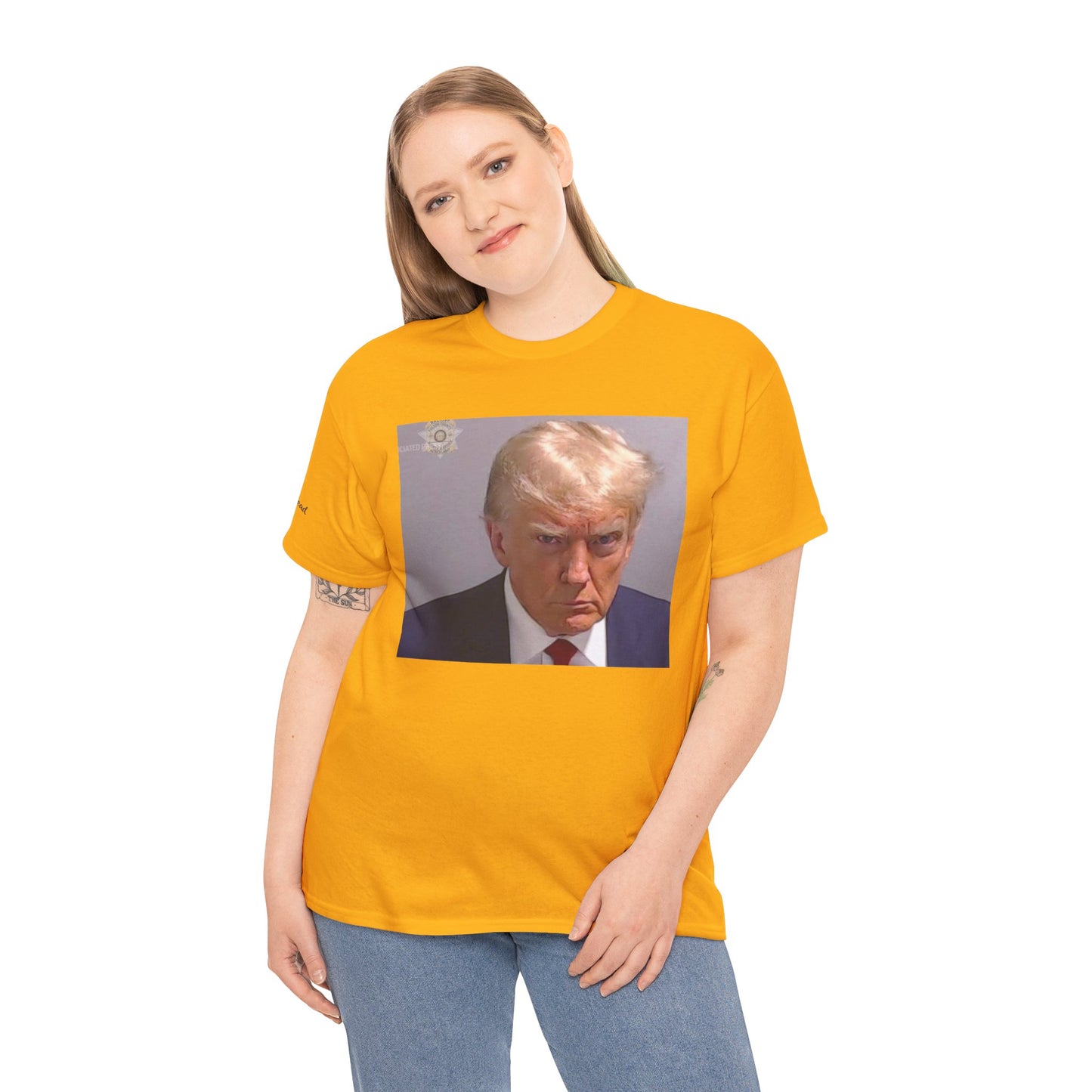 "Mug Shots Trump" Unisex Heavy Cotton Tee