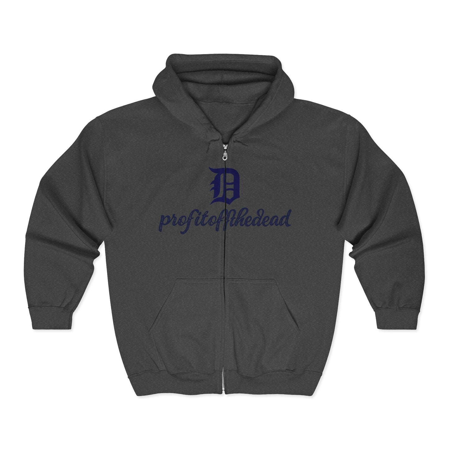 "Profit Off The Dead" Heavy Blend™ Full Zip Hooded Sweatshirt