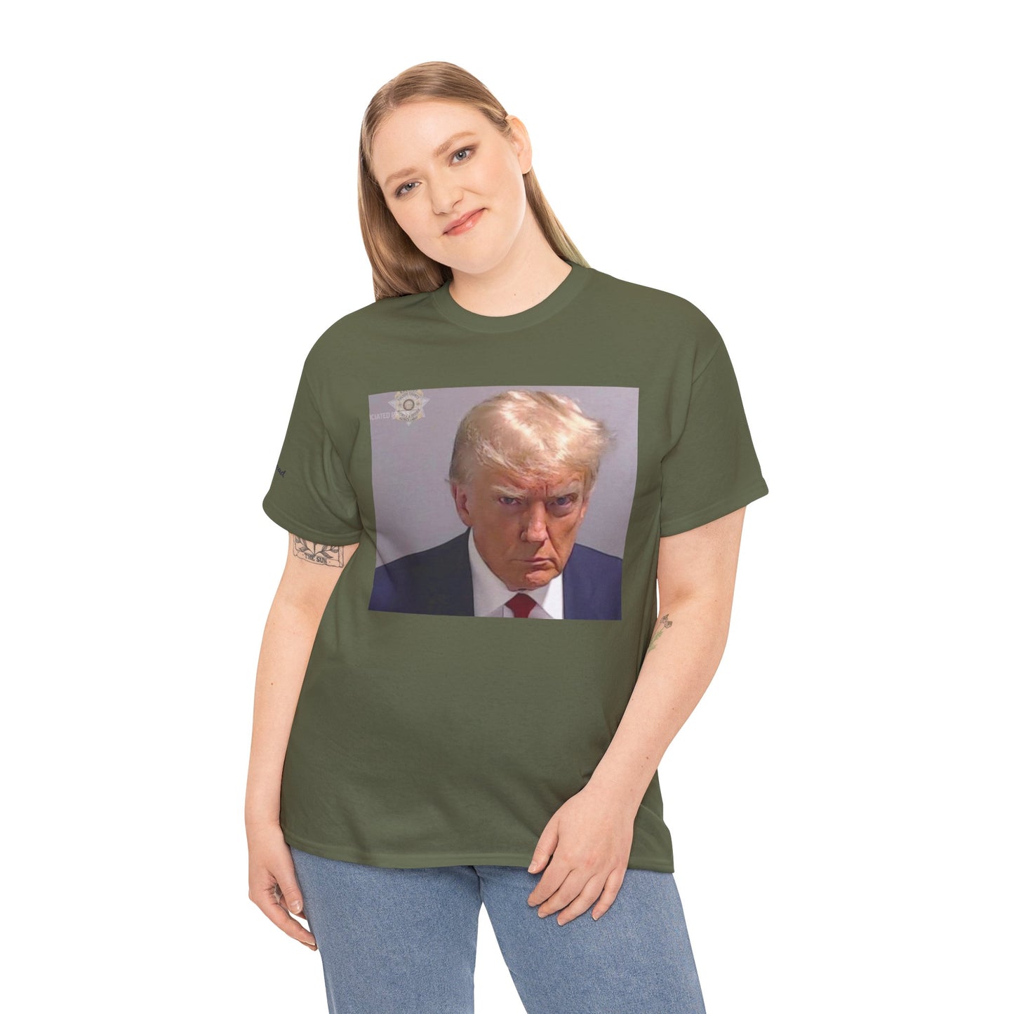 "Mug Shots Trump" Unisex Heavy Cotton Tee