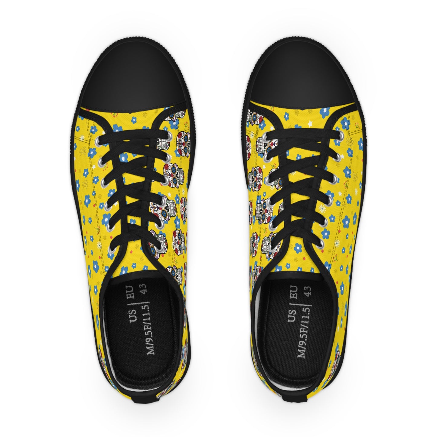 "Hawaiian Skull" Men's Low Top Sneakers