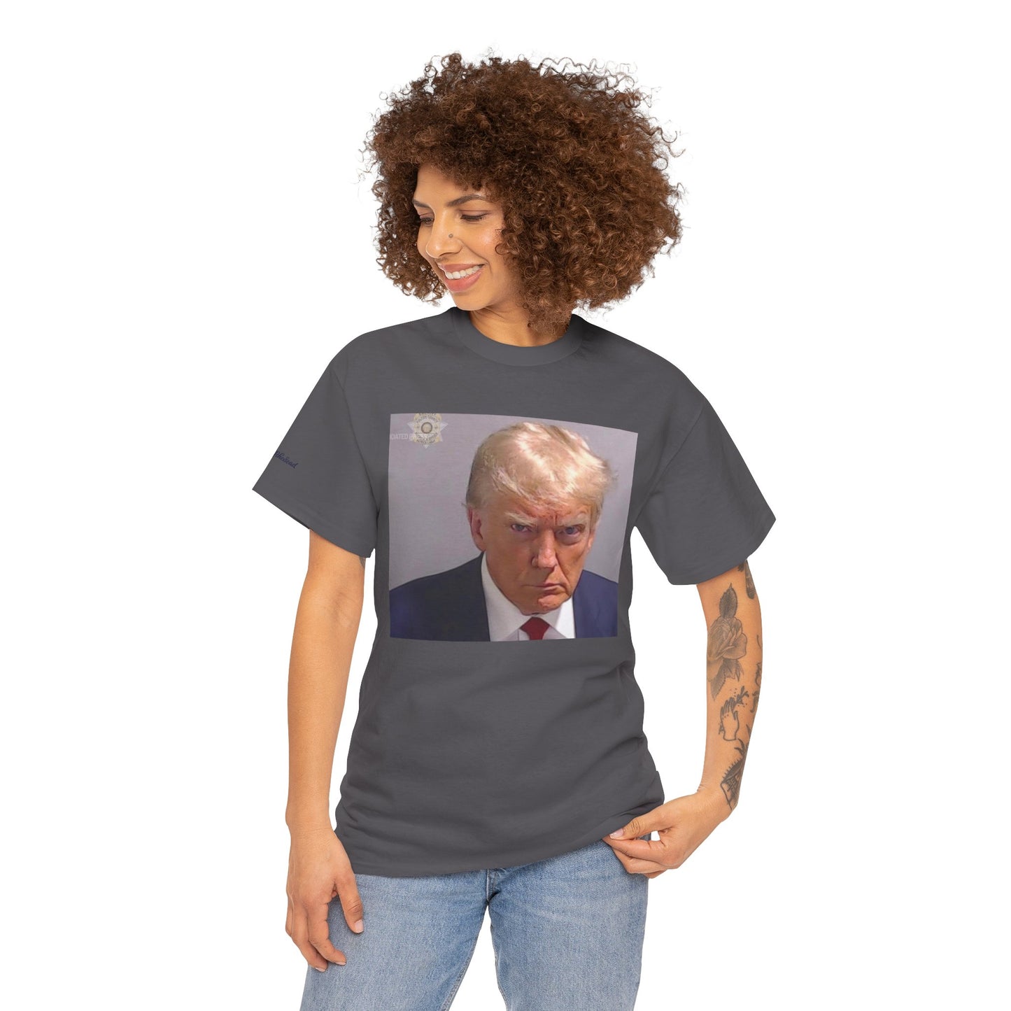 "Mug Shots Trump" Unisex Heavy Cotton Tee