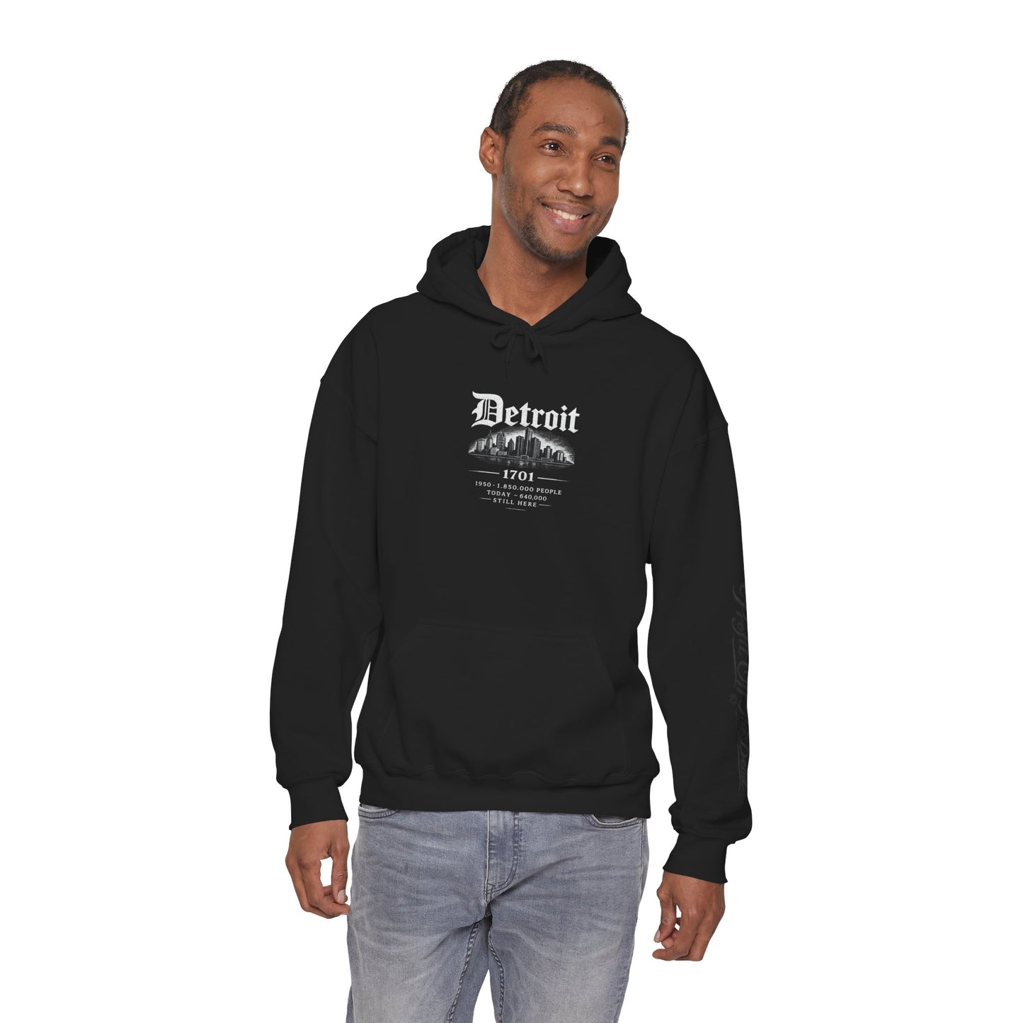 "DETROIT 1701 – STILL HERE" Hooded Sweatshirt