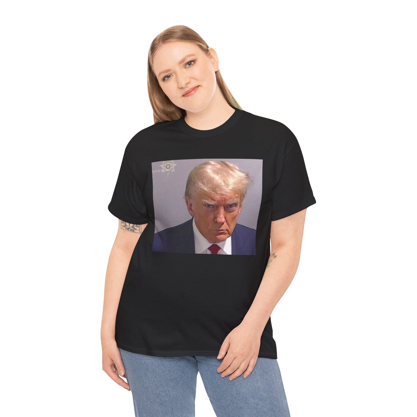 "Mug Shots Trump" Unisex Heavy Cotton Tee