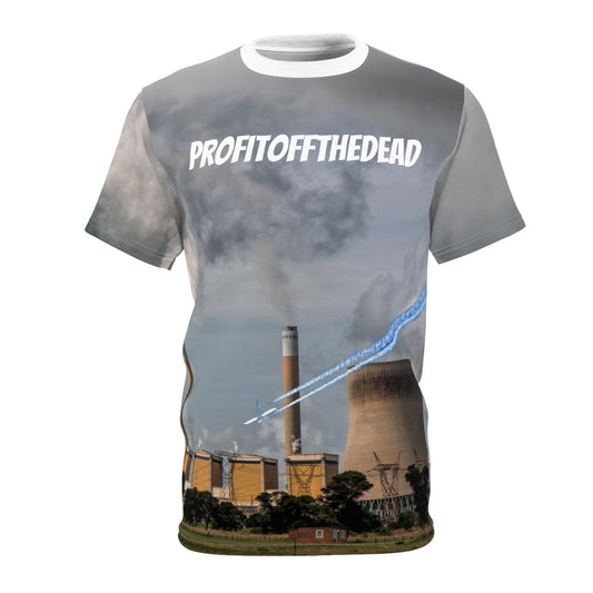 Gray "profitoffthedead Co." Cut & Sew Tee Shirt